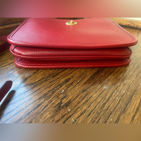 Coach Slim Turnlock Crossbody Bag in Brick Red - Picture 8 of 16